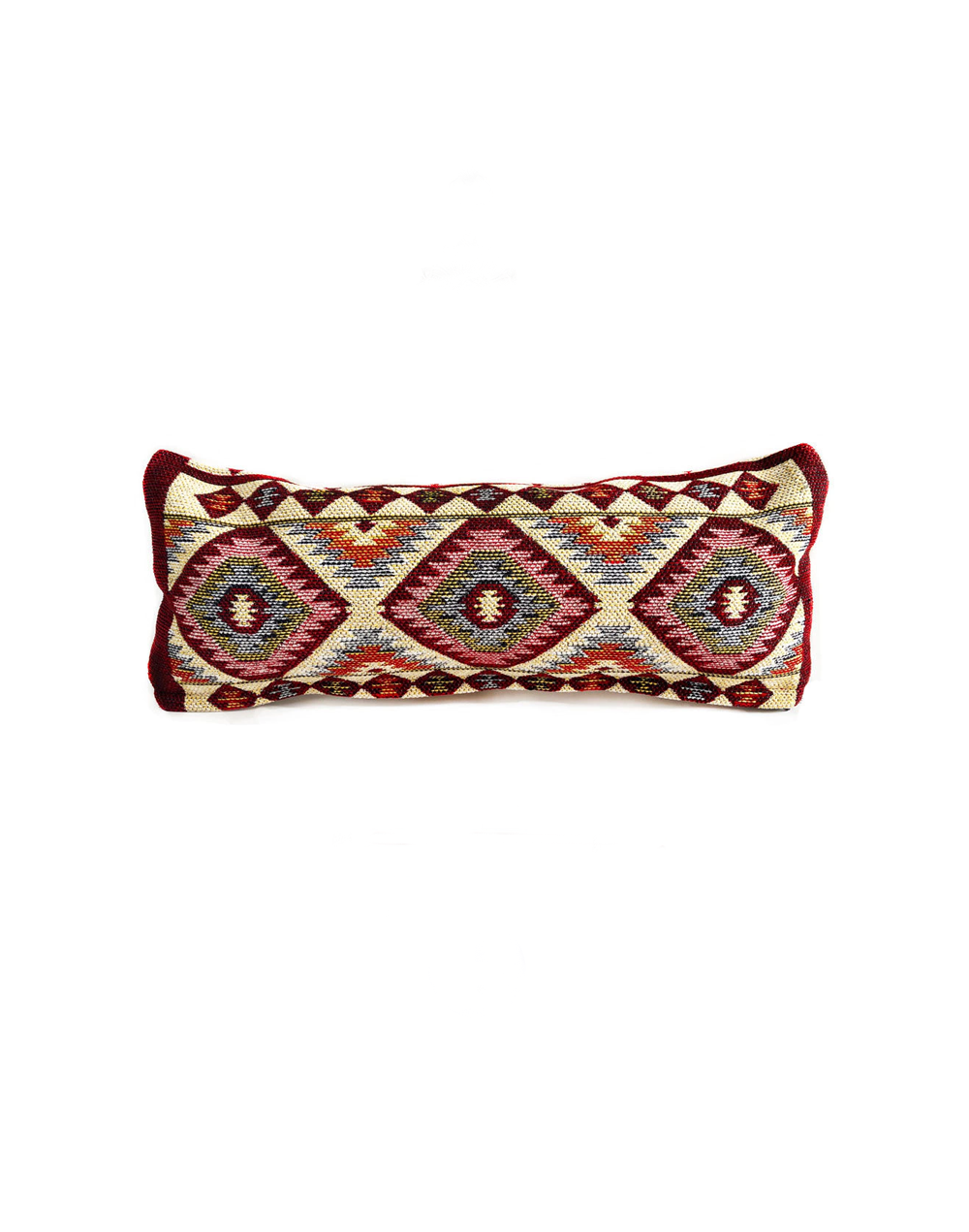 Forro de cojín Antep largo Hititas - Beige con vinotinto