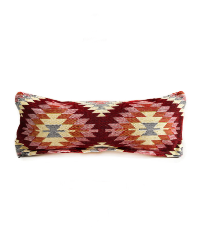 Forro de cojín Antep largo Gobeklitepe - Beige con vinotinto