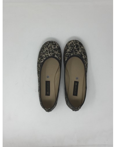 Bailarina cuero 19107 – Folia Dorado Negro x Negro