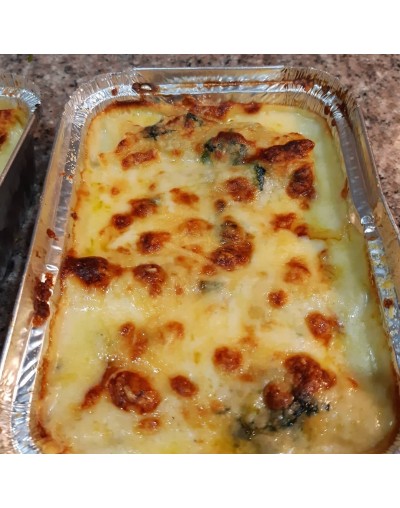 Canelones de Pollo con Ricotta y Espinaca