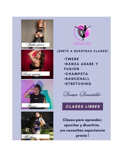 Clases Libres Danza Árabe Danssar Dance Studio  valor por clase