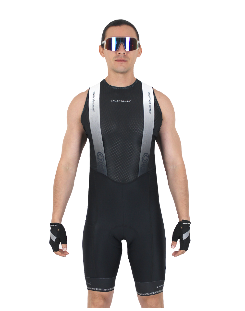 Pantaloneta Road machine-Masculina Negra