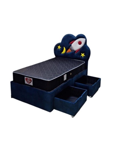 Cama Infantil Cohete con Cajones – Diseño Espacial 🚀