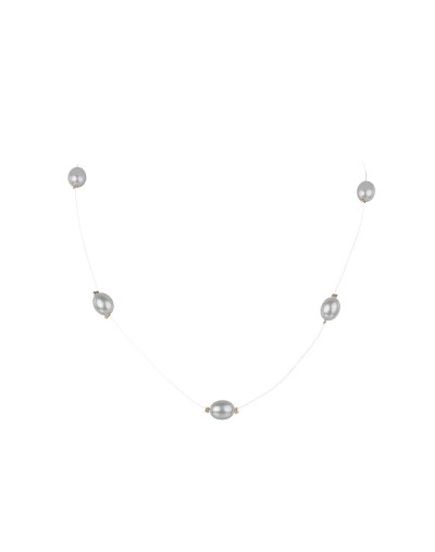 Collar invisible con perlas 