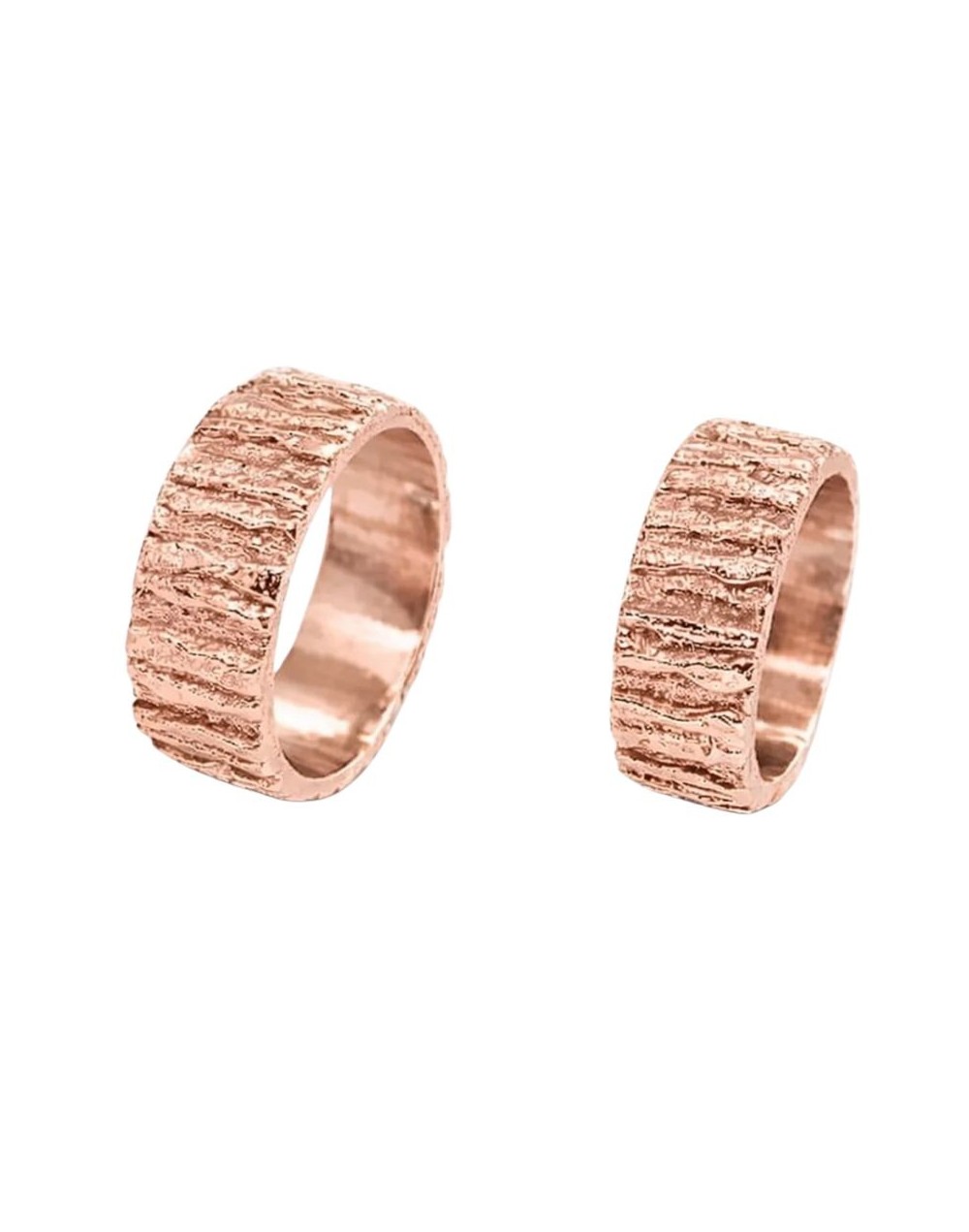 Argollas de Matrimonio con Significado Plata con Baño de Oro Rosado - Eliana Soto Joyería Artesanal