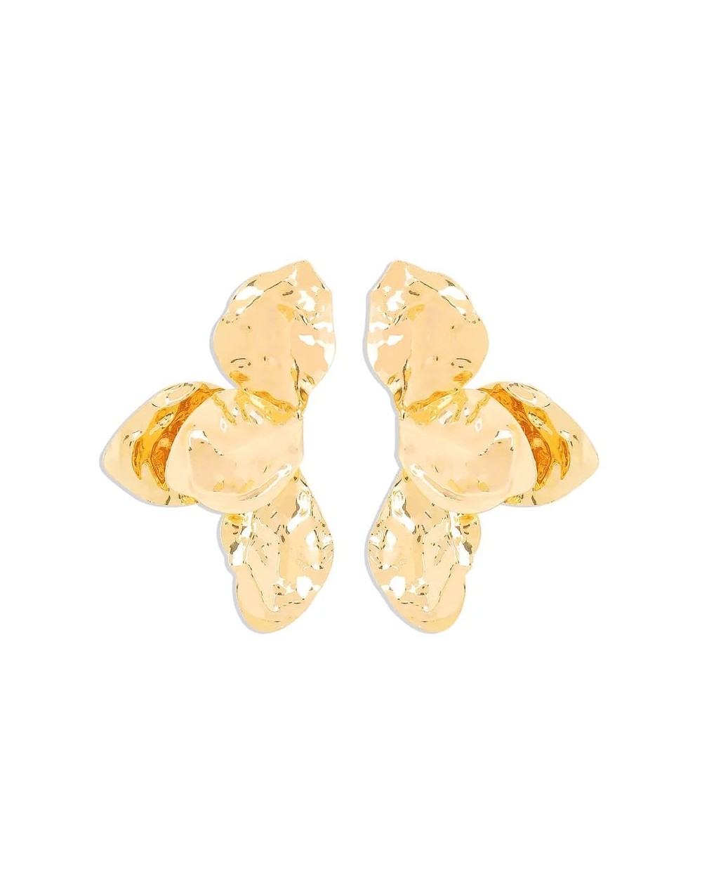 Aretes grandes dorados