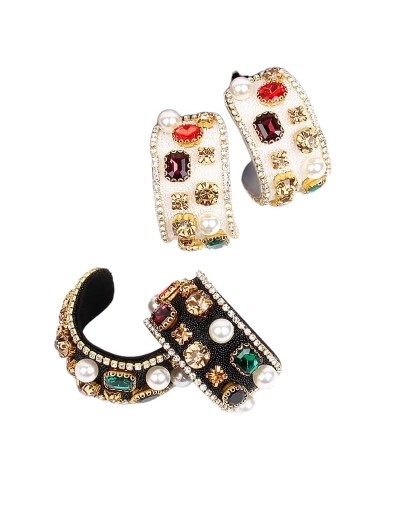 Aretes grandes con piedreria