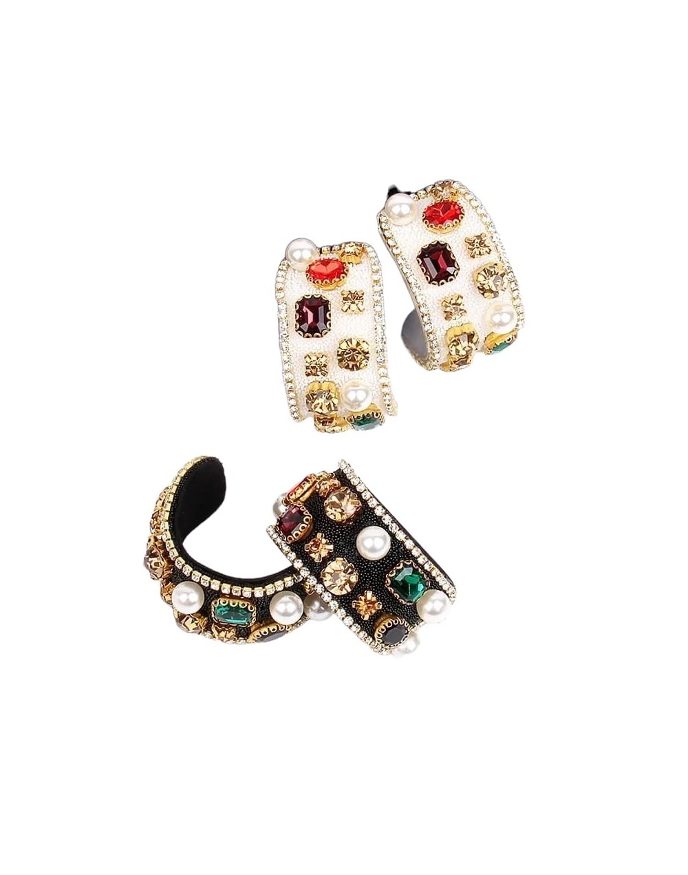 Aretes grandes con piedreria