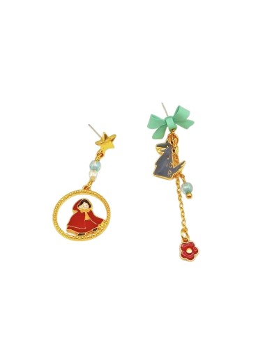 Aretes caperucita roja 