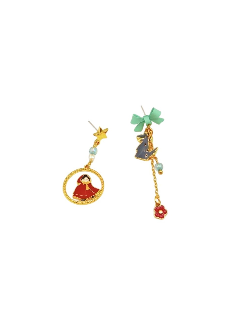 Aretes caperucita roja 