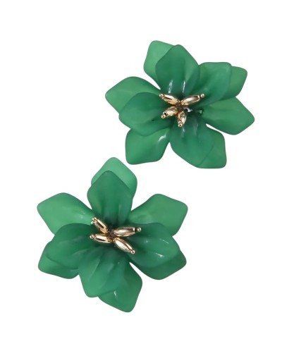 Aretes flor material recuperado