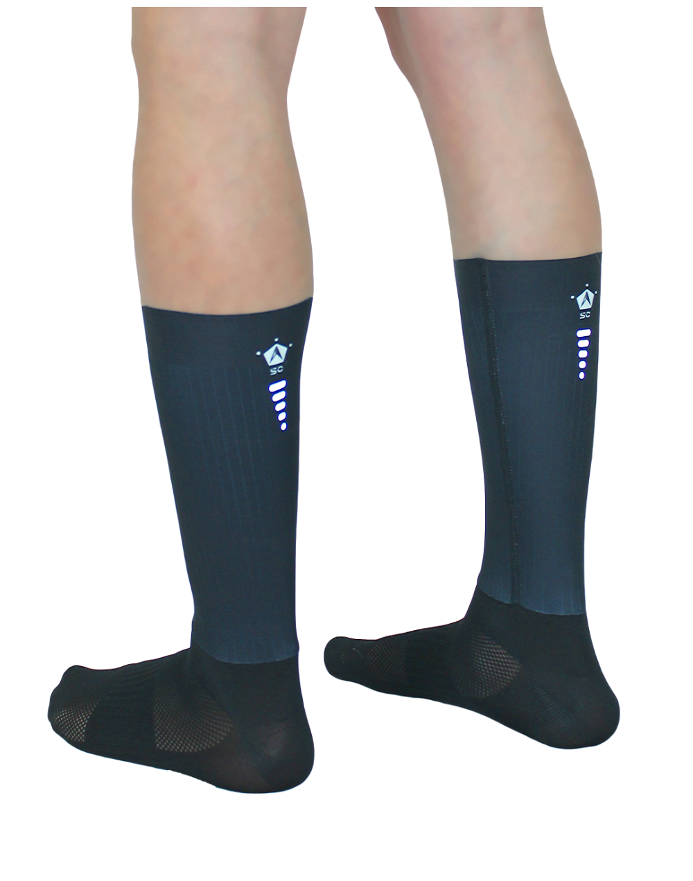 Medias Hawk AERO ciclismo Negras reflectivas