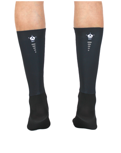 Medias Hawk AERO ciclismo Negras reflectivas