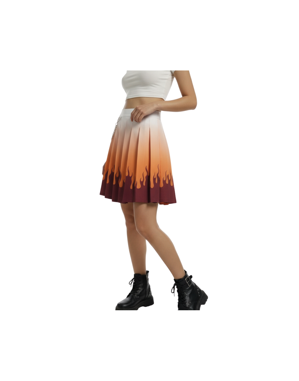 Falda Rengoku con Cadena | Multitalla S-XL Estilo Fuego