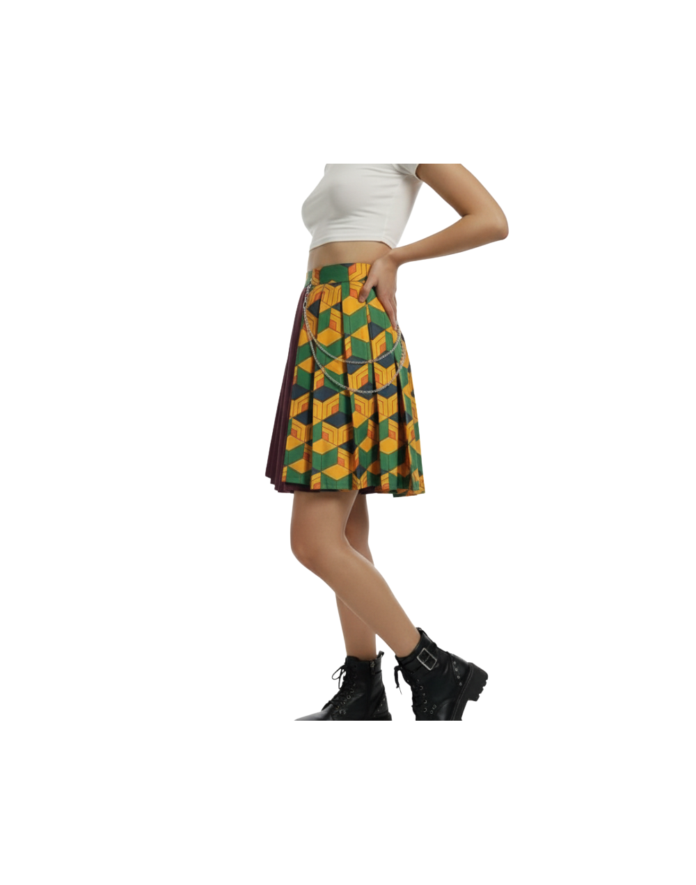 Falda Tomioka con Cadena | Multitalla S-XL Estilo Agua