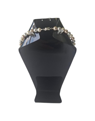 Collar de perlas en cristal multicolor y vibrante.