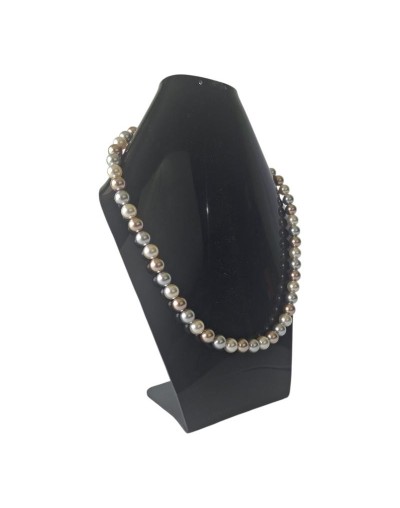 Collar de perlas en cristal multicolor y vibrante.