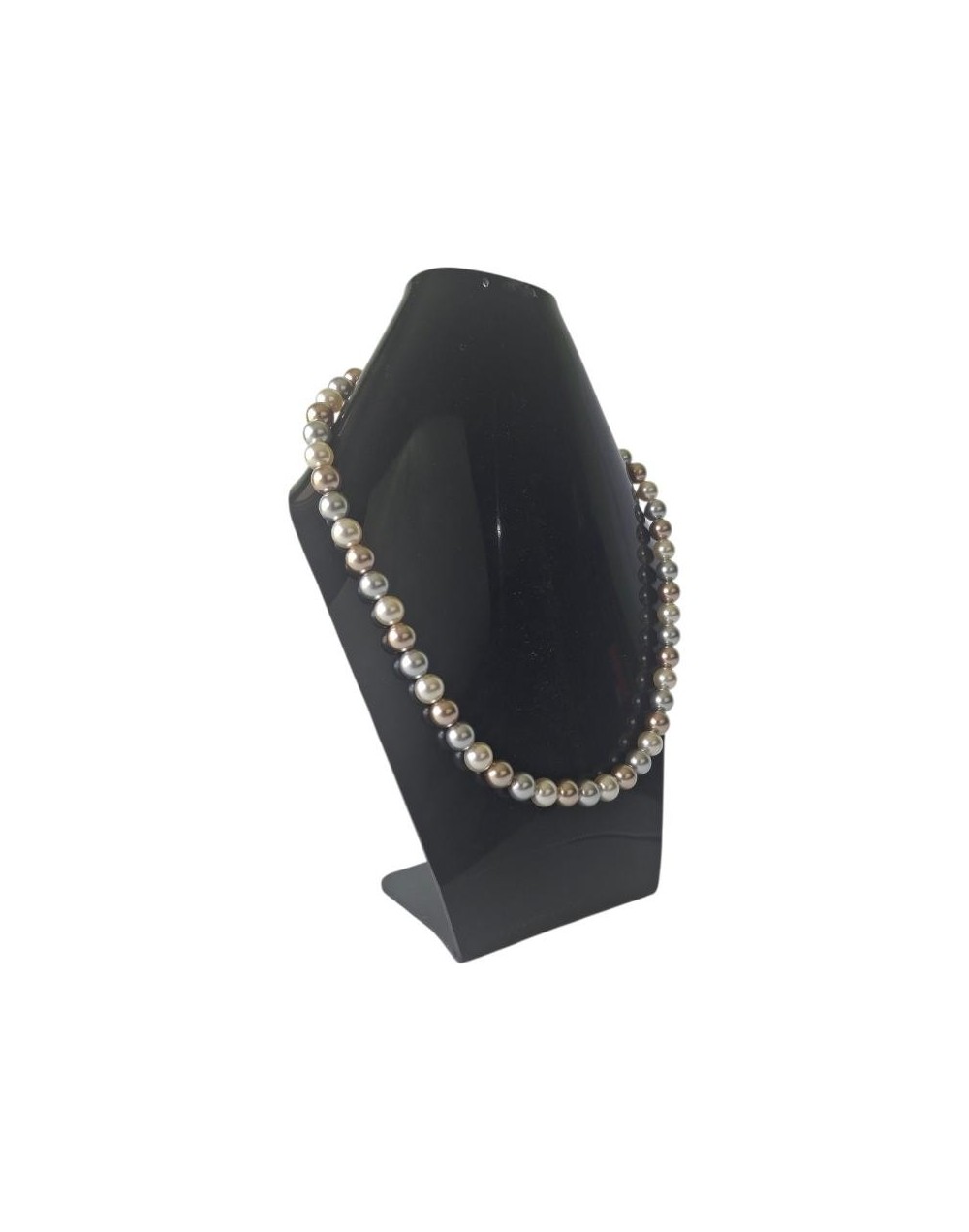 Collar de perlas en cristal multicolor y vibrante.