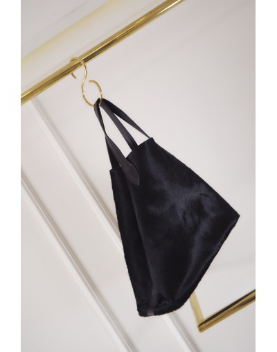 City bag furry negro 