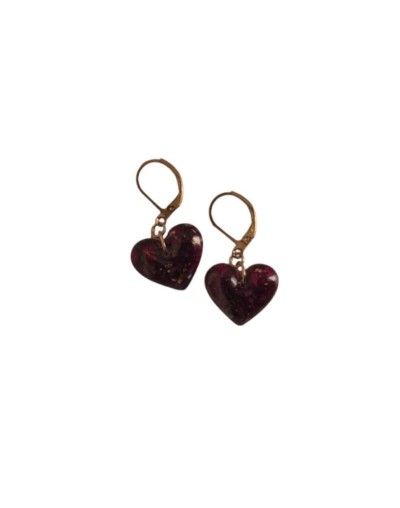 Aretes Corazón de Rosa