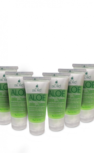 Aloe Antibacterial gel Sanitizante para manos y cuerpo. 30ml.