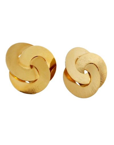 Aretes vìnculo dorado.