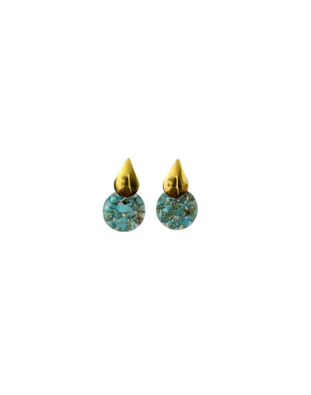 Aretes Gotas Turquesa