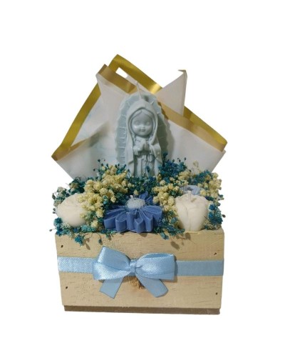 Bouquet Velas Guadalupe Caja Madera