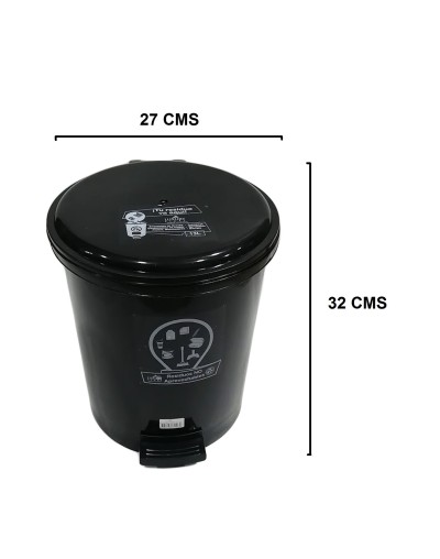 Papelera caneca de 13 litros con apertura de pedal