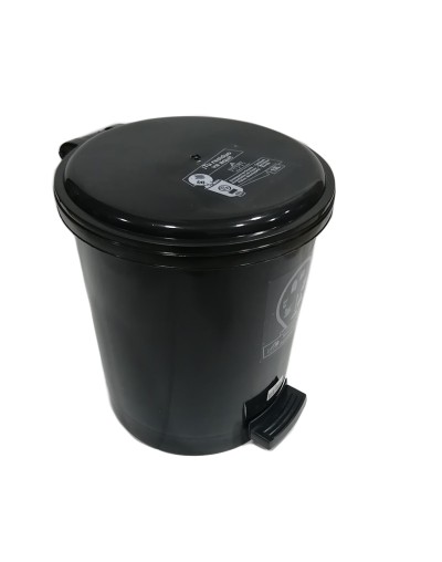 Papelera caneca de 13 litros con apertura de pedal