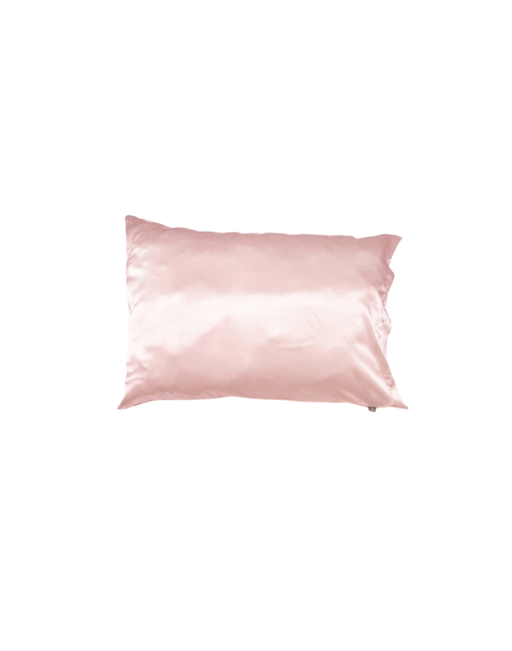 Funda para almohada en satín rosado claro