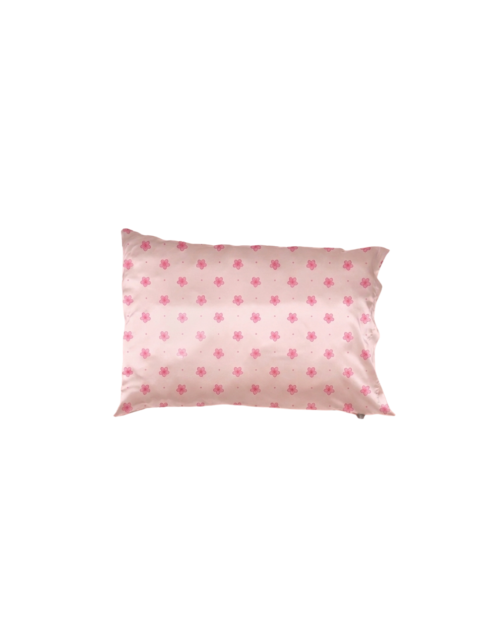 Funda para almohada en satín rosa bloom