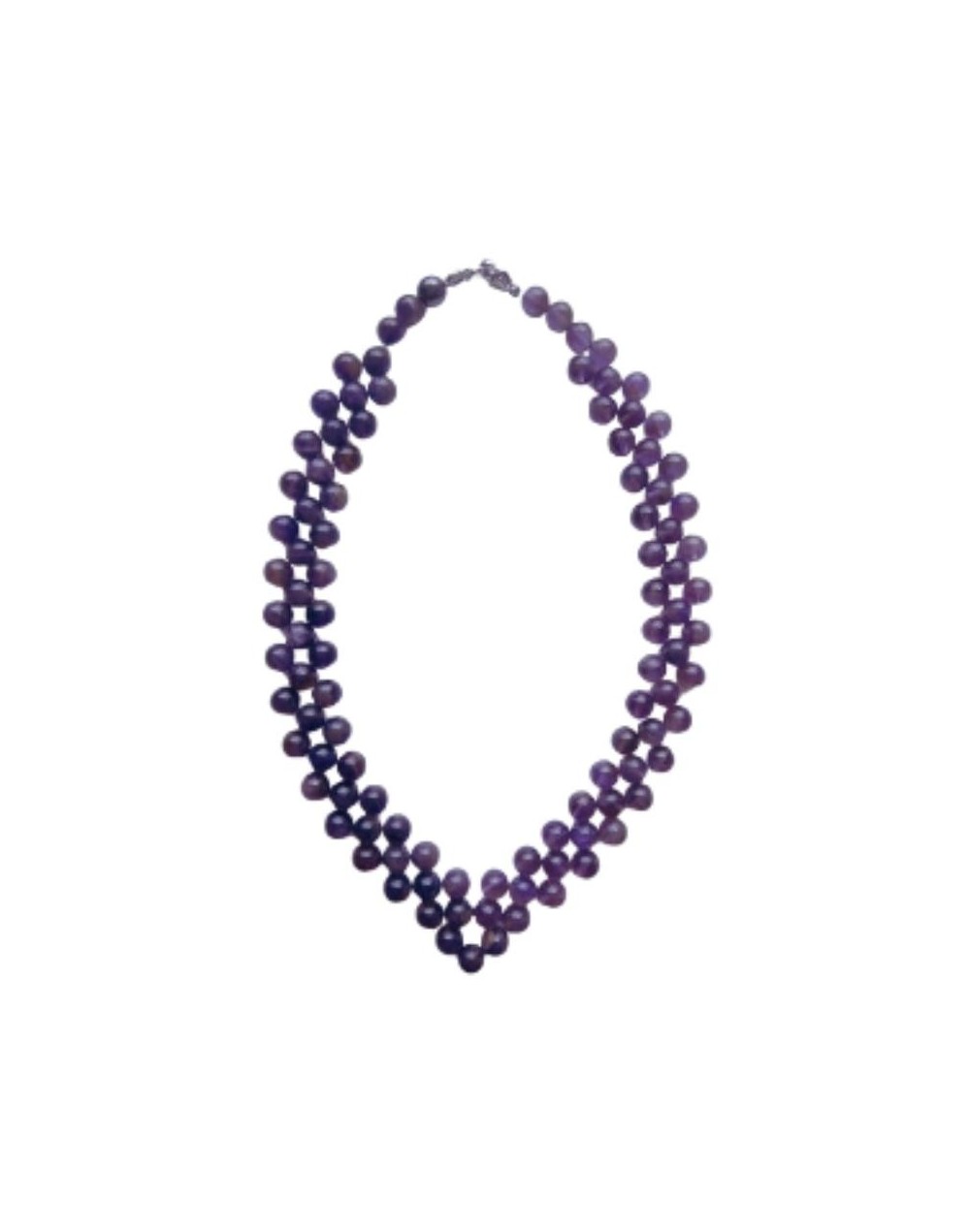 COLLAR DE AMATISTAS EN V