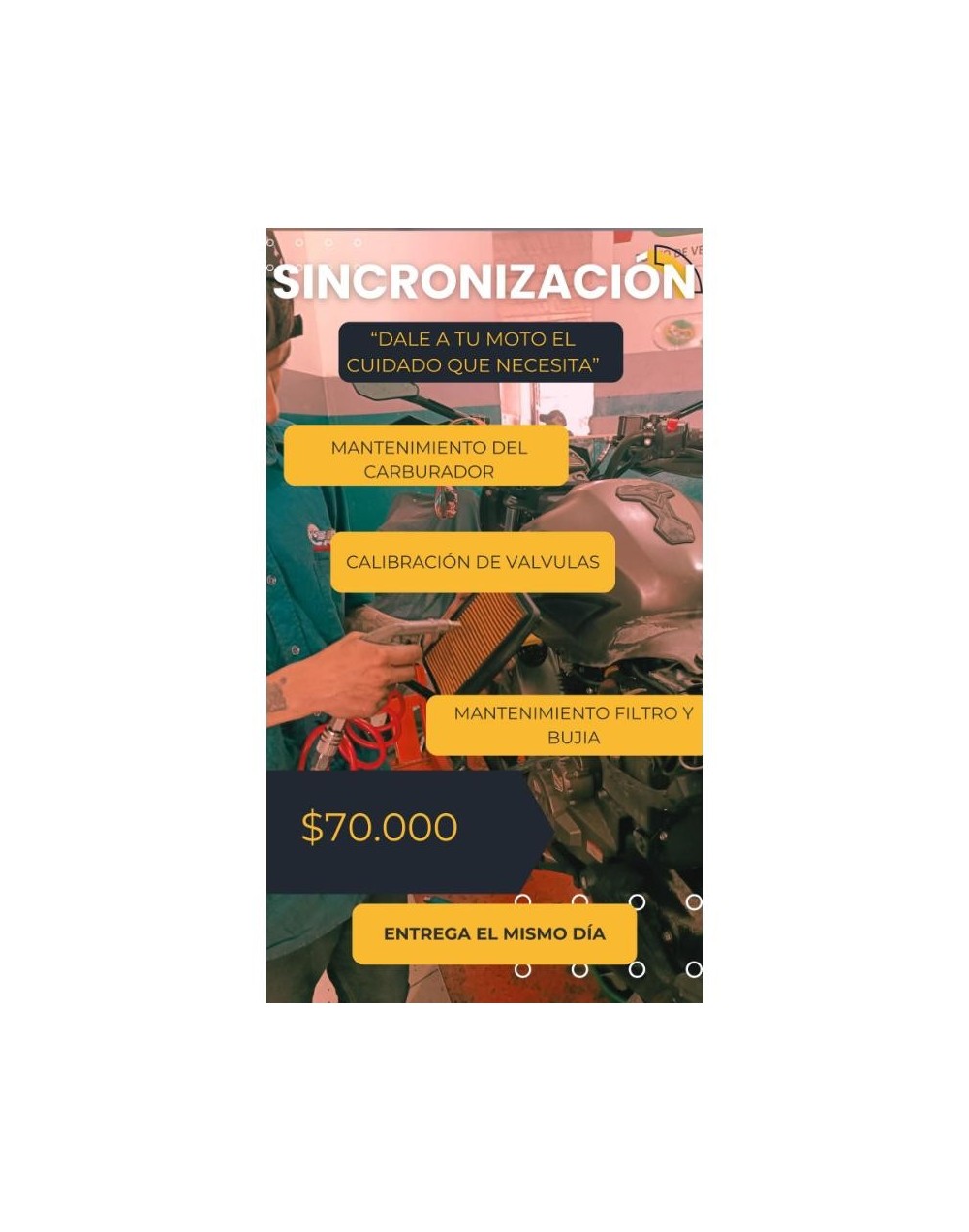 Sincronización para motocicletas