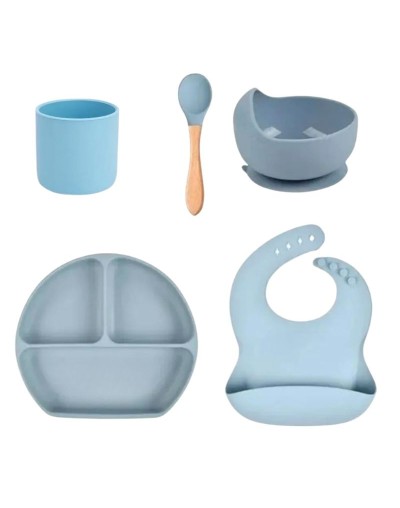 Vajilla de Silicona para Bebé Antideslizante | Mami Mauss