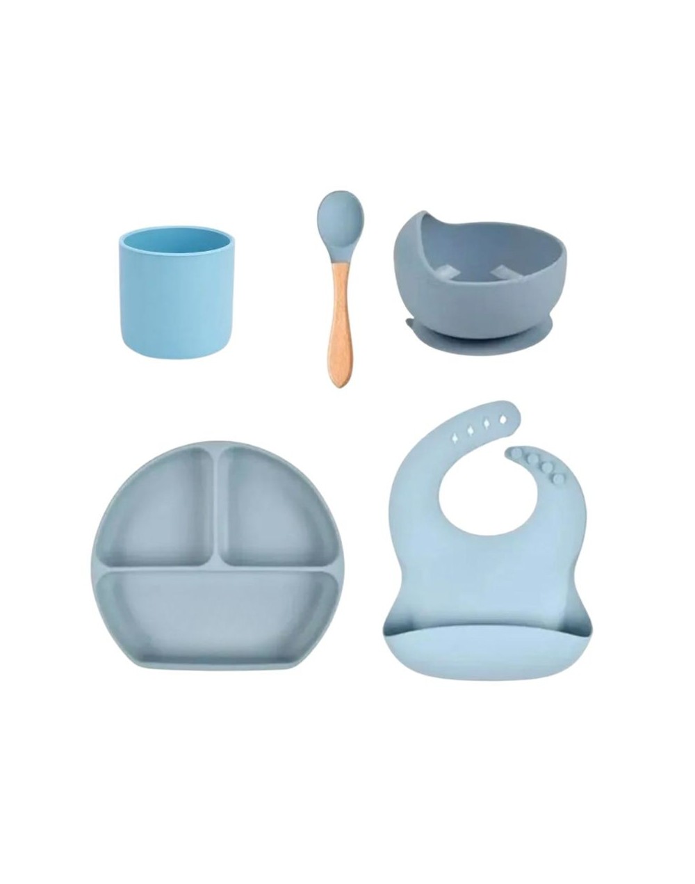 Vajilla de Silicona para Bebé Antideslizante | Mami Mauss