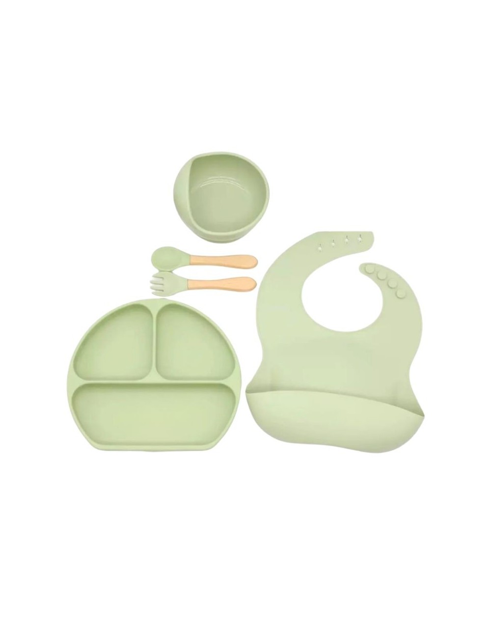 Vajilla de Silicona para Bebé Antideslizante | Mami Mauss