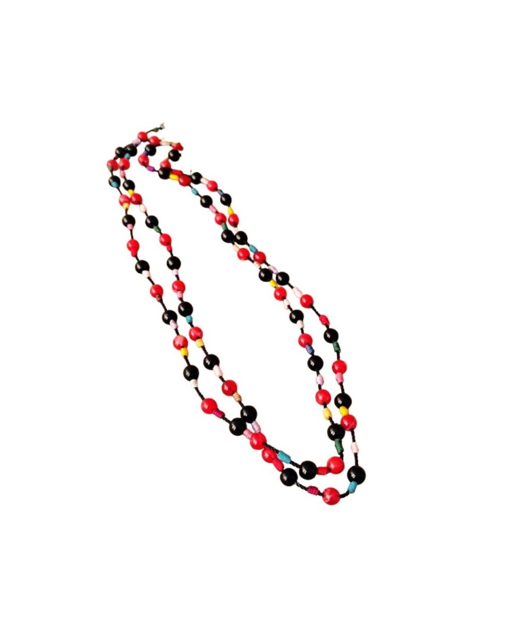 COLLAR LARGO CON NUDOS DE COLORES 