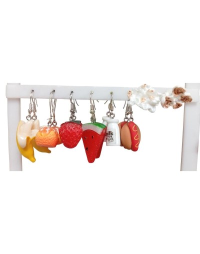 Aretes en resina 