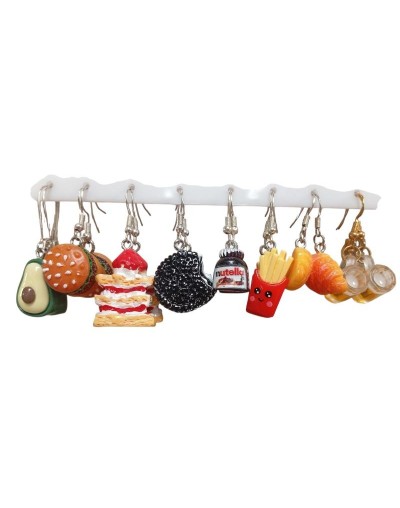 Aretes en resina 