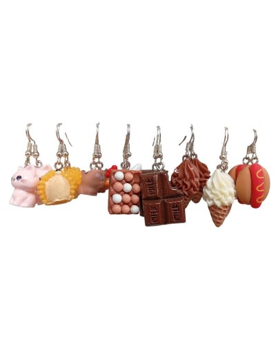 Aretes en resina 