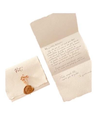 Cartas en papel semilla