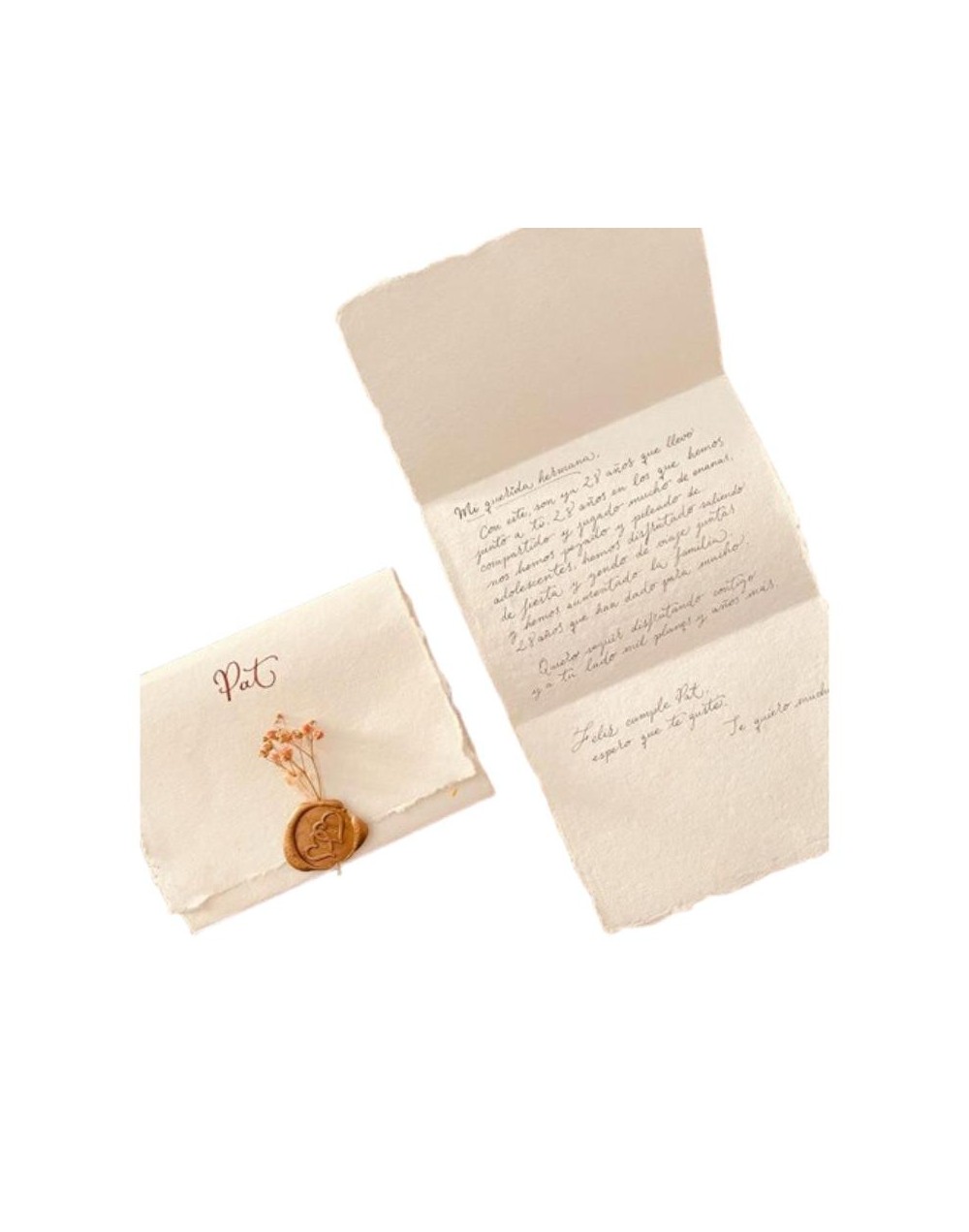 Cartas en papel semilla