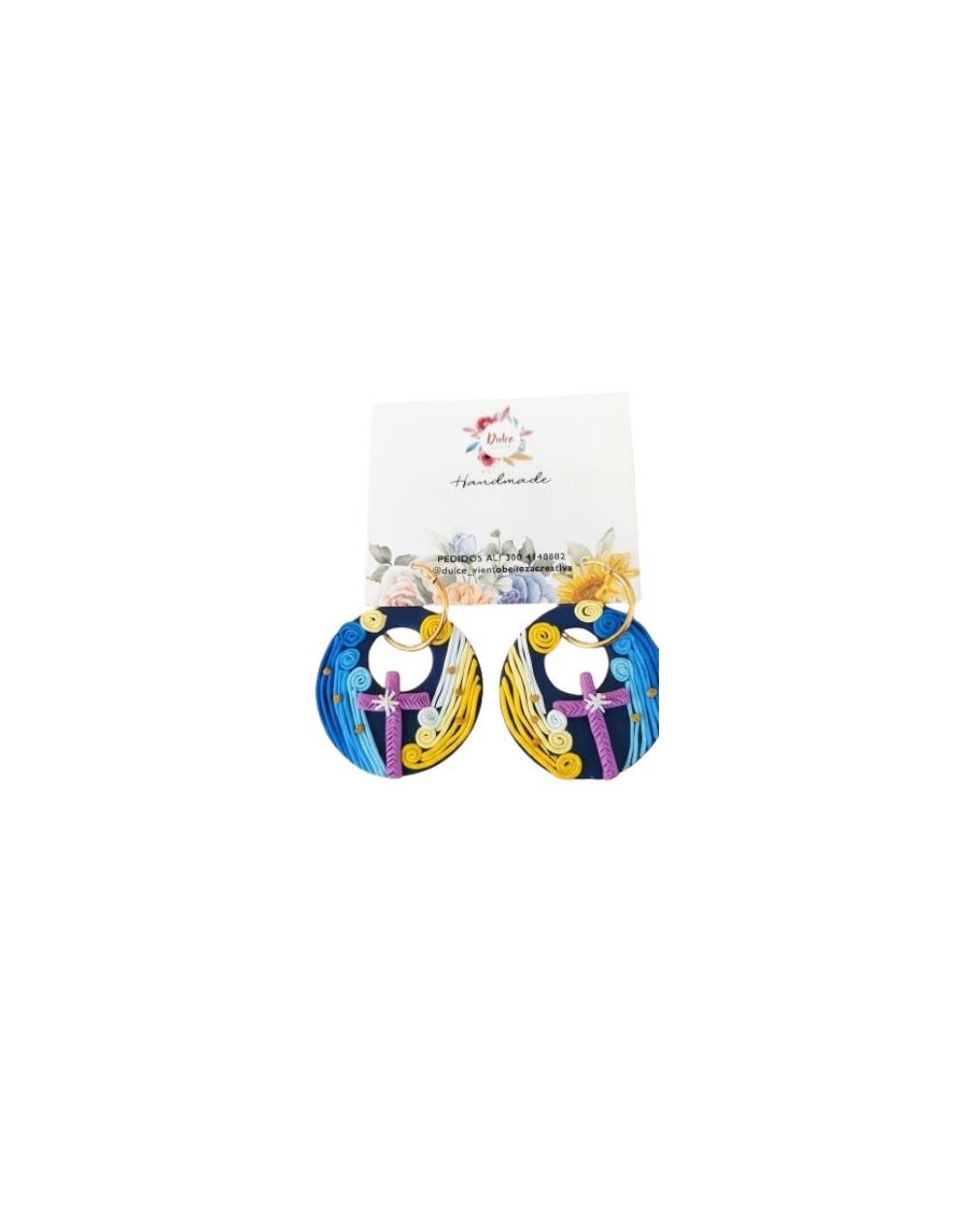 Aretes Cruz de la catedral de sal de Zipaquirá Dulce Viento