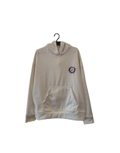 Hoodie con estampado Euler color marfil Unisex  Fizca