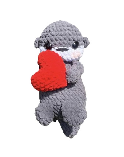 Nutria Tejida con Corazón | Regalo Personalizado