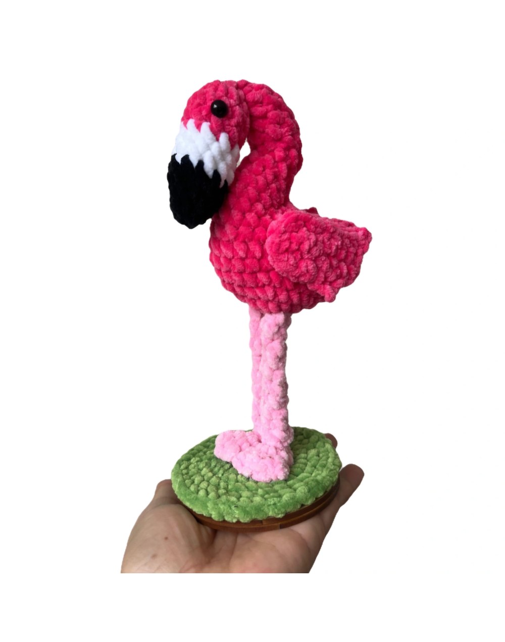 Flamenco Tejido con Base | Decoración Artesanal Elegante