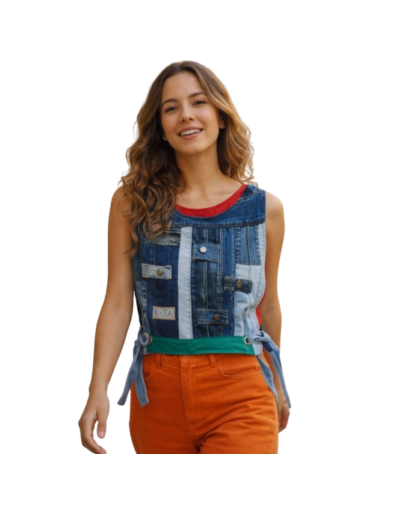 CHALECO ESTRUCTURA DENIM