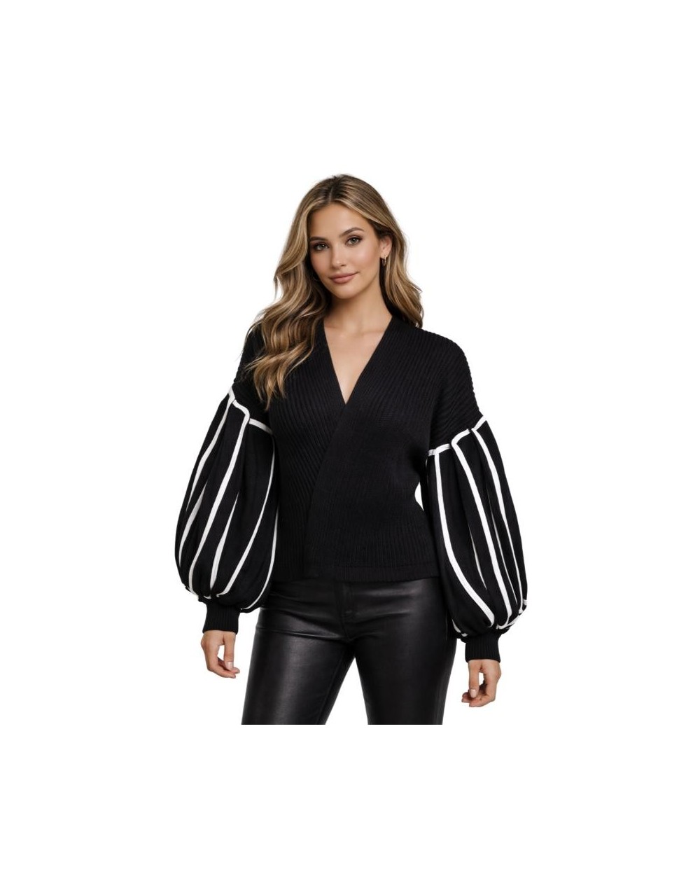 Cardigan Globo Tejido Mujer | Manga Globo en Algodón | Tejidos Alcor