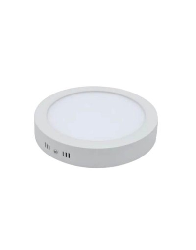 Panel Led Redondo Sobreponer 12W Luz Calida